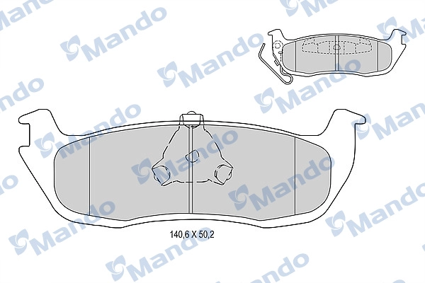 Комплект тормозных колодок дисковый тормоз MANDO MBF015665
