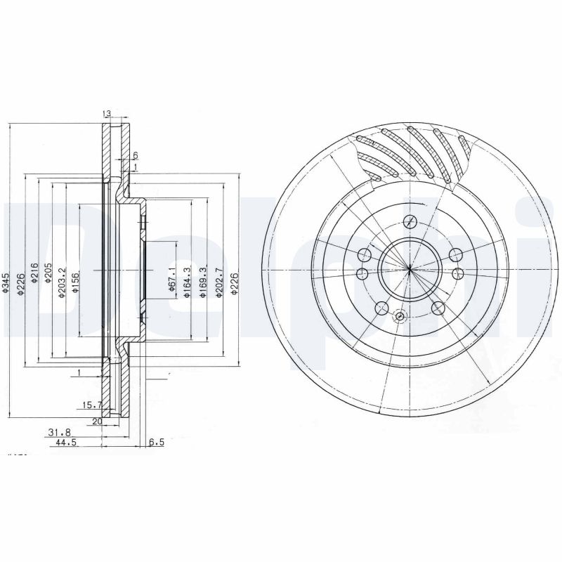 Тормозной диск DELPHI BG9759