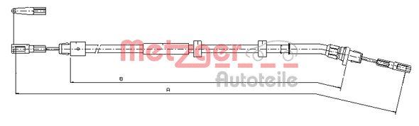 Тросик cтояночный тормоз METZGER 10.9513