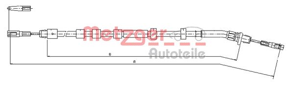 Тросик cтояночный тормоз METZGER 10.9512