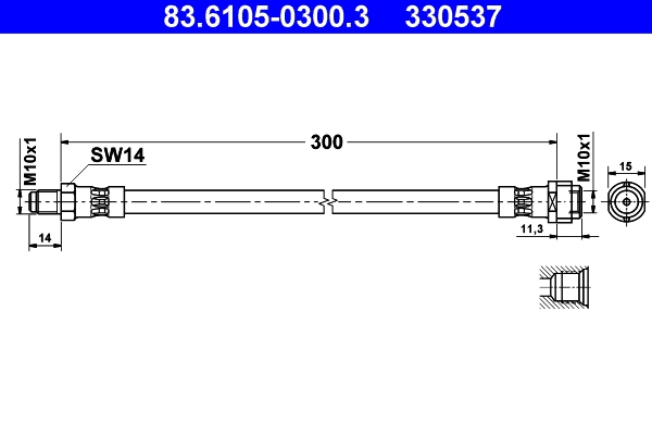 Тормозной шланг ATE 83.6105-0300.3