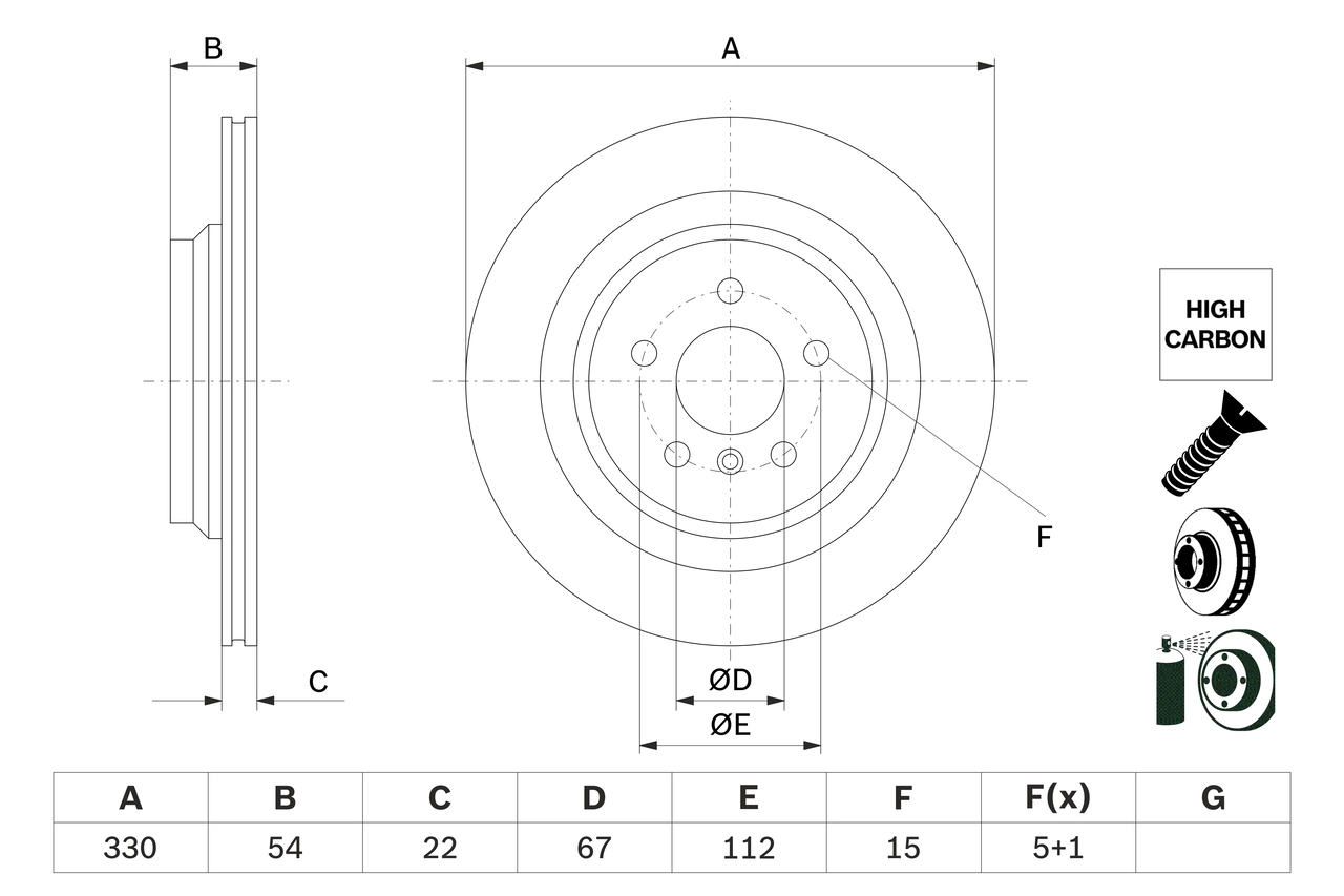 Тормозной диск BOSCH 0 986 479 E97