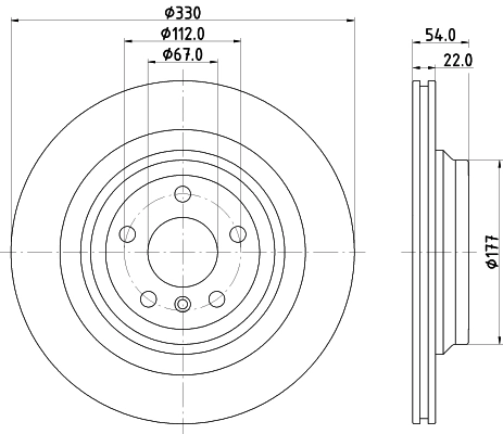 Тормозной диск pro high carbon HELLA/BEHR/PAGID 8DD 355 122-561