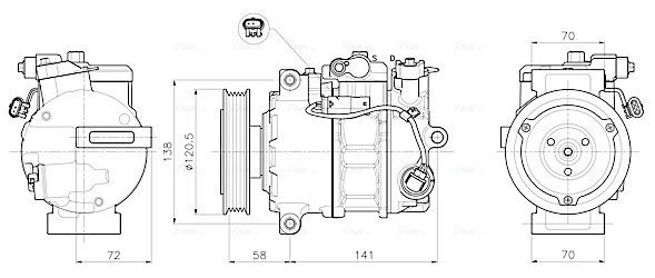 Компрессор кондиционер AVA QUALITY COOLING MSAK785