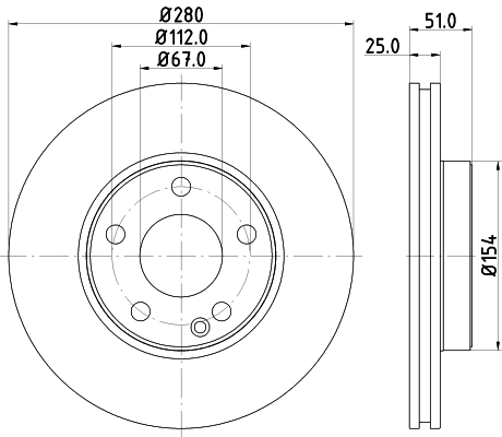 Тормозной диск pro HELLA/BEHR/PAGID 8DD 355 119-601