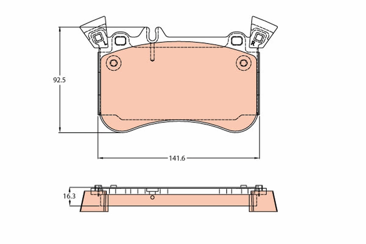 Комплект тормозных колодок дисковый тормоз TRW GDB2229