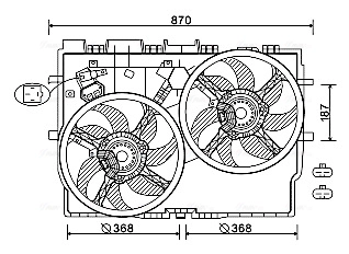 Вентилятор охлаждение двигателя AVA QUALITY COOLING FT7585