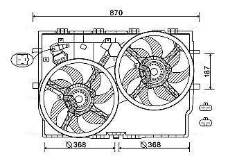 Вентилятор охлаждение двигателя AVA QUALITY COOLING FT7587