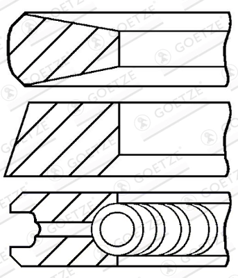 Комплект поршневых колец GOETZE ENGINE 08-135300-00