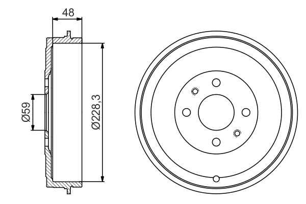 Тормозной барабан BOSCH 0 986 477 212