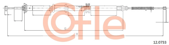 Тросик cтояночный тормоз COFLE 12.0733