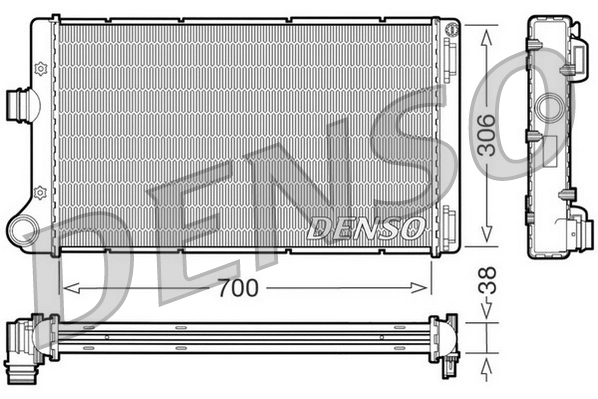 Радиатор охлаждение двигателя DENSO DRM09099
