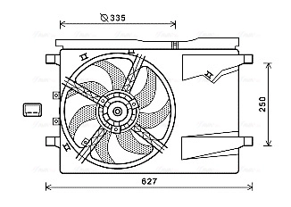 Вентилятор охлаждение двигателя AVA QUALITY COOLING CN7549