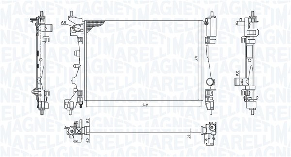 Радиатор охлаждение двигателя MAGNETI MARELLI 350213130100