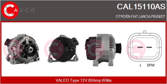 Генератор brand new hq CASCO CAL15110AS