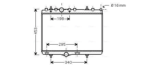 Радиатор охлаждение двигателя AVA QUALITY COOLING PEA2290