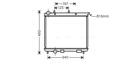 Радиатор охлаждение двигателя AVA QUALITY COOLING CN2190