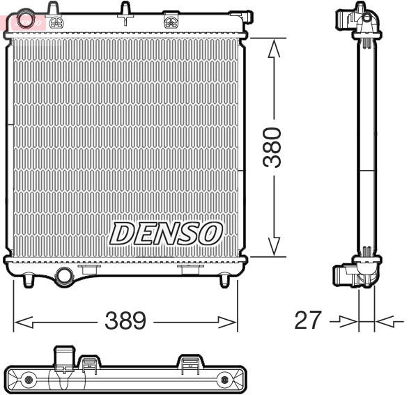Радиатор охлаждение двигателя DENSO DRM21108