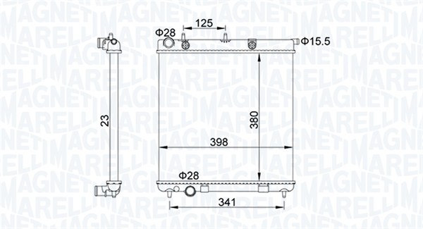 Радиатор охлаждение двигателя MAGNETI MARELLI 350213153700