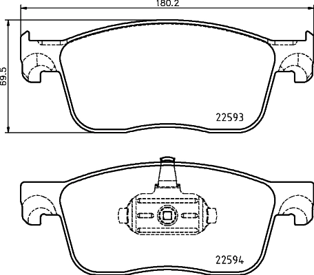 Комплект тормозных колодок дисковый тормоз HELLA/BEHR/PAGID 8DB 355 031-541