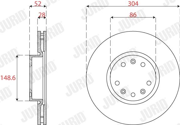 Тормозной диск JURID 563275JC