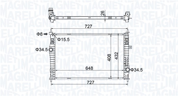 Радиатор охлаждение двигателя MAGNETI MARELLI 350213207200