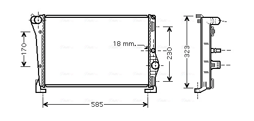Радиатор охлаждение двигателя AVA QUALITY COOLING LC2088