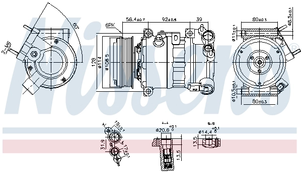 Компрессор кондиционер first fit NISSENS 890599