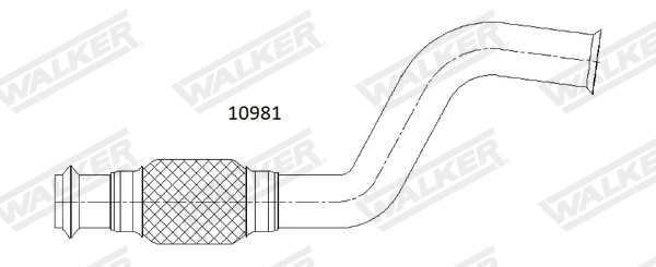 Труба выхлопного газа WALKER PRODUCTS 10981