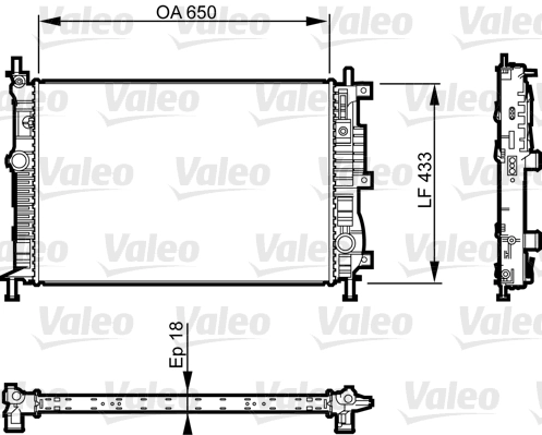 Радиатор охлаждение двигателя VALEO 735555