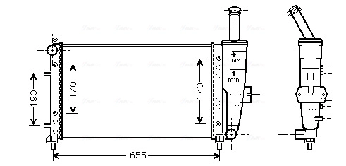 Радиатор охлаждение двигателя AVA QUALITY COOLING FTA2281