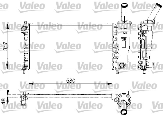 Радиатор охлаждение двигателя VALEO 732578