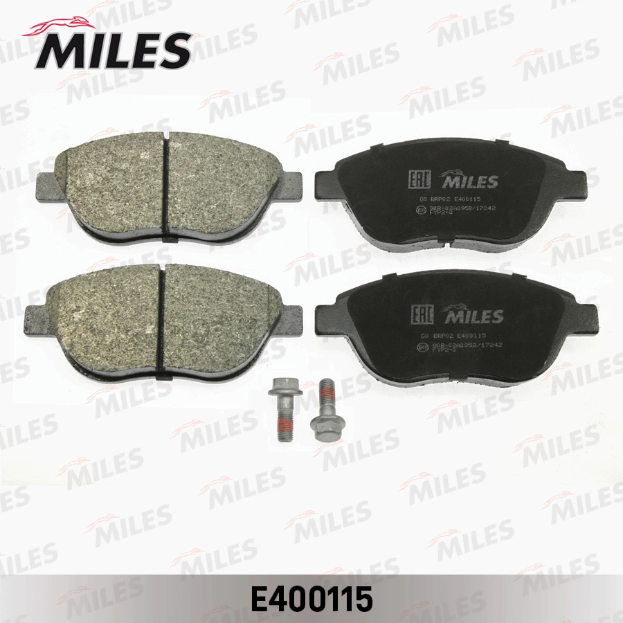 Комплект тормозных колодок дисковый тормоз MILES E400115
