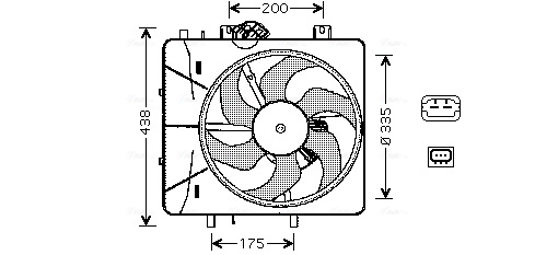 Вентилятор охлаждение двигателя AVA QUALITY COOLING CN7527