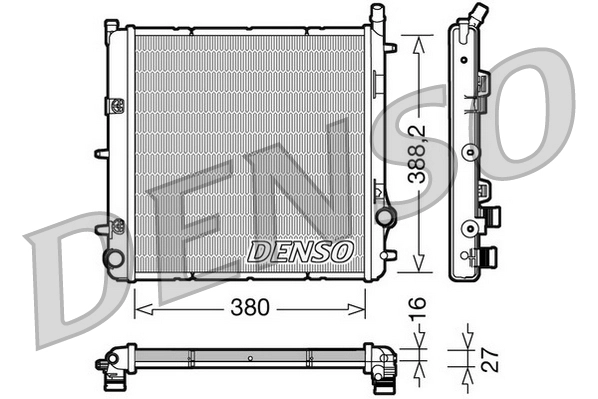 Радиатор охлаждение двигателя DENSO DRM21005