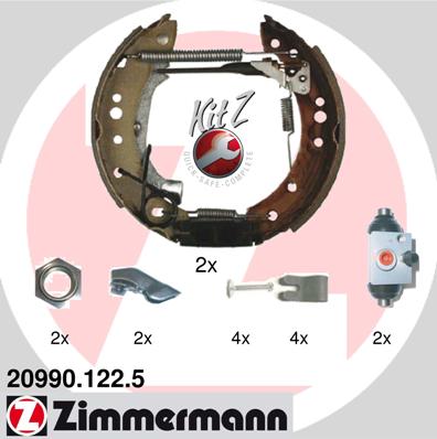 Комплект тормозных колодок kit z ZIMMERMANN 20990.122.5
