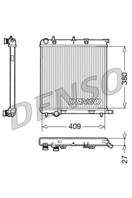 Радиатор охлаждение двигателя DENSO DRM21026