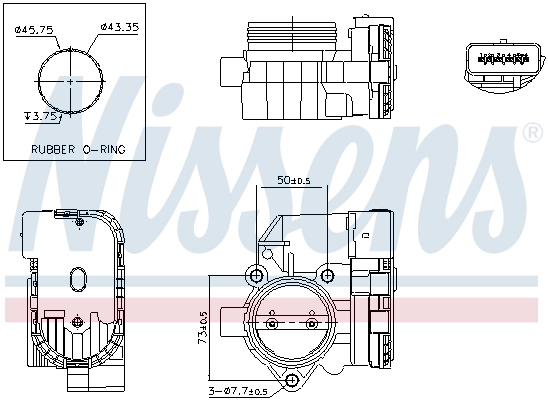 Корпус дроссельной заслонки first fit NISSENS 955006