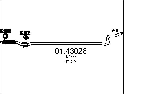 Труба выхлопного газа MTS 01.43026