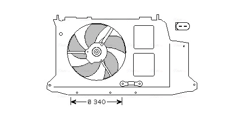 Вентилятор охлаждение двигателя AVA QUALITY COOLING PE7532