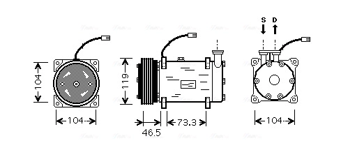 Компрессор кондиционер AVA QUALITY COOLING CNAK030