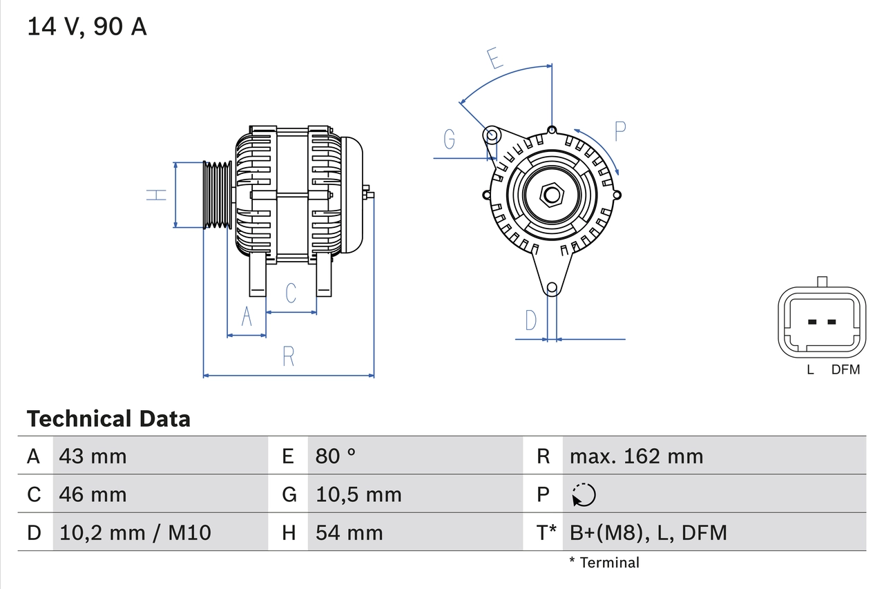 Генератор BOSCH 0 986 049 700