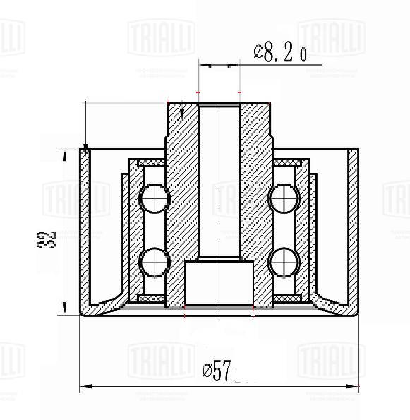 Паразитный / ведущий ролик зубчатый ремень TRIALLI CM 6196