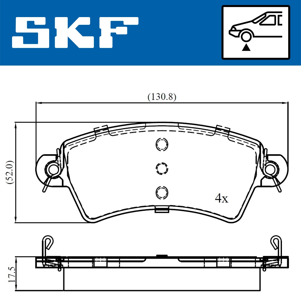 Комплект тормозных колодок дисковый тормоз SKF VKBP 80525