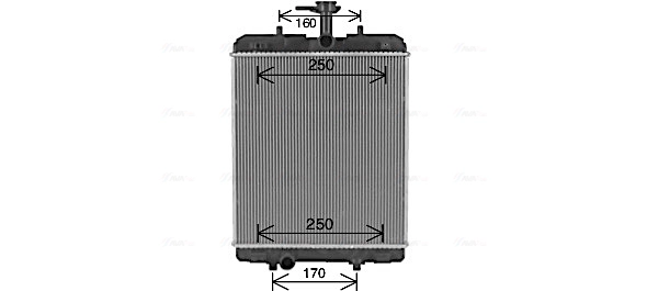 Радиатор охлаждение двигателя AVA QUALITY COOLING TO2764