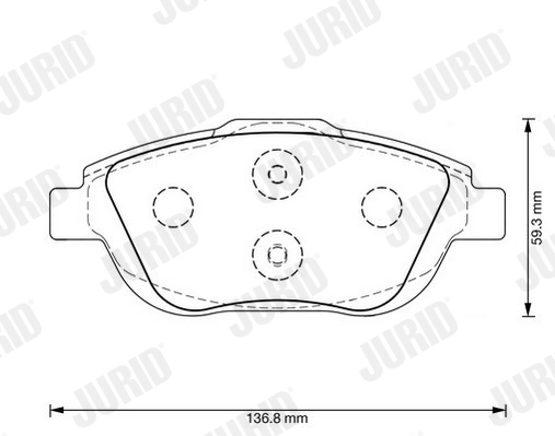 Комплект тормозных колодок дисковый тормоз jurid white low dust JURID 573264JC