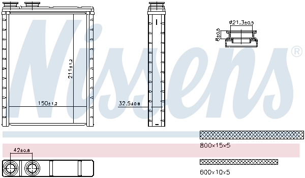 Теплообменник отопление салона NISSENS 707286