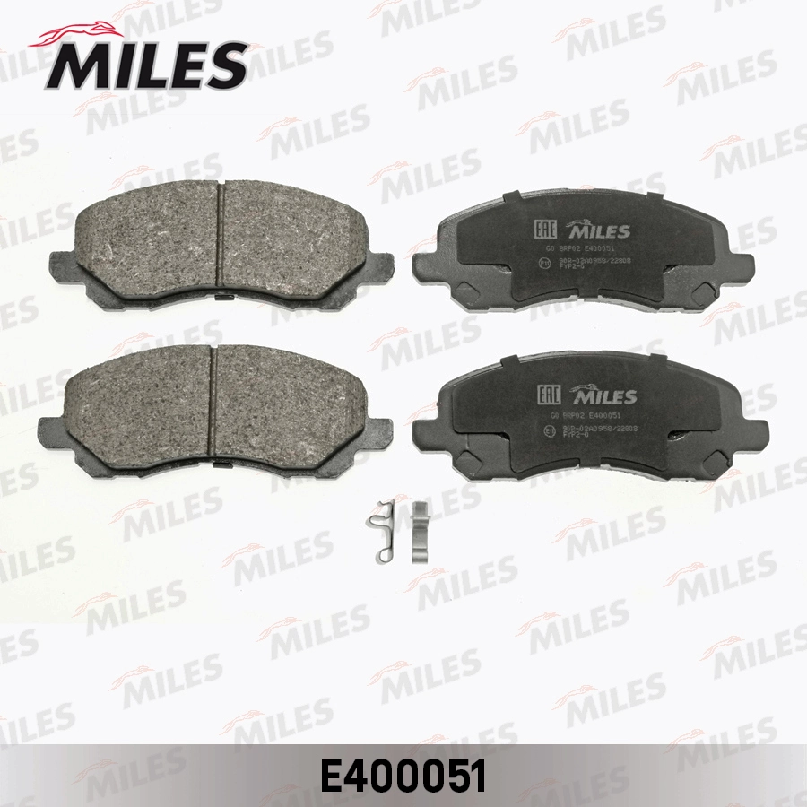 Комплект тормозных колодок дисковый тормоз MILES E400051
