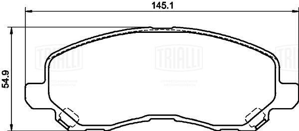 Комплект тормозных колодок дисковый тормоз TRIALLI PF 1101CR