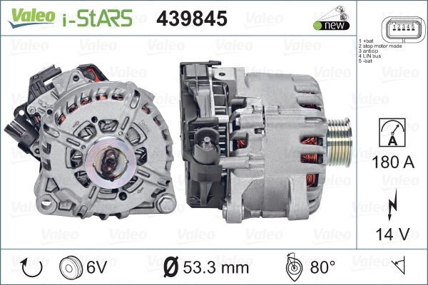 Пусковой генератор valeo origins new stopstart oe technology VALEO 439845